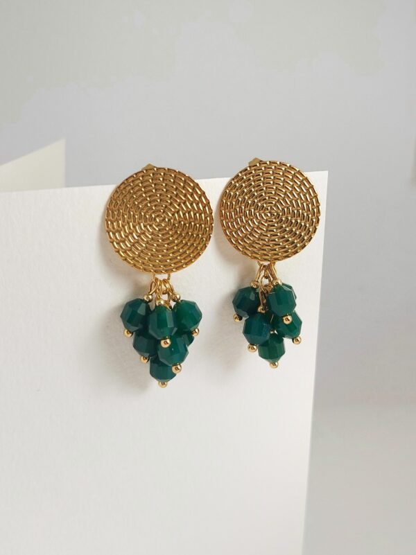 Kolczyki z zielonym agatem