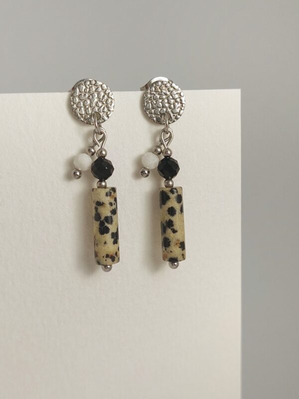 Kolczyki z jaspisem dalmatyńskim