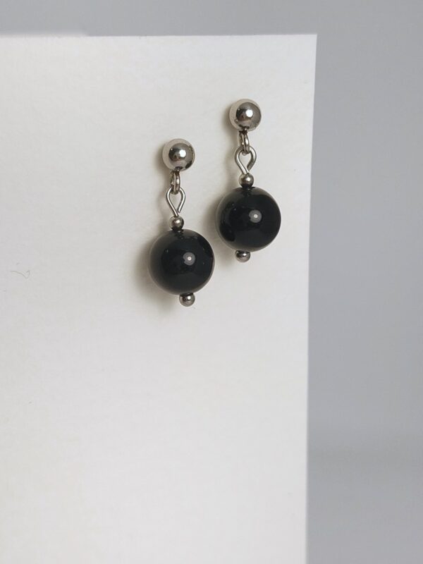 Kolczyki z czarnego onyksu