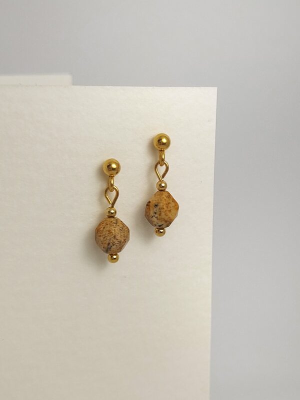 Kolczyki z jaspisu krajobrazowego