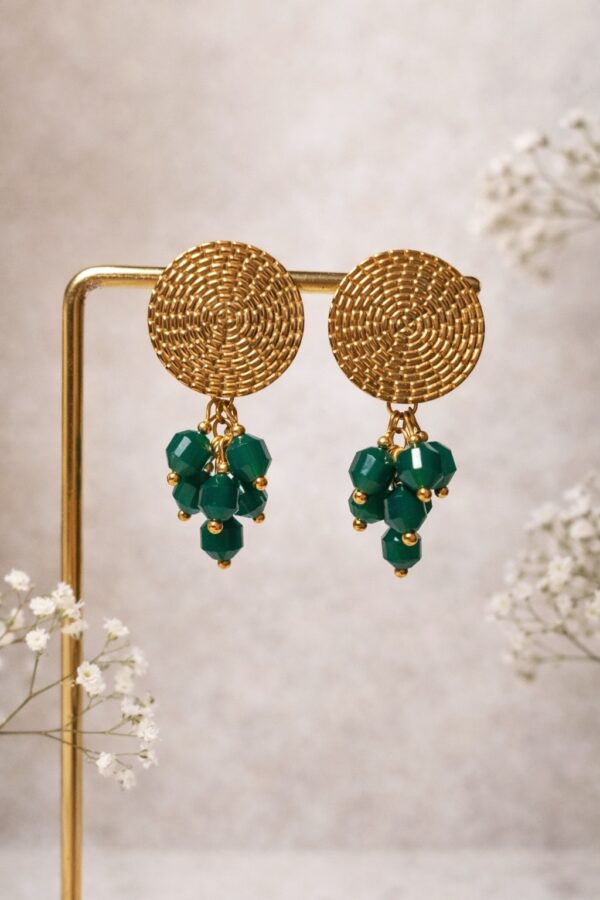 Kolczyki z zielonym agatem