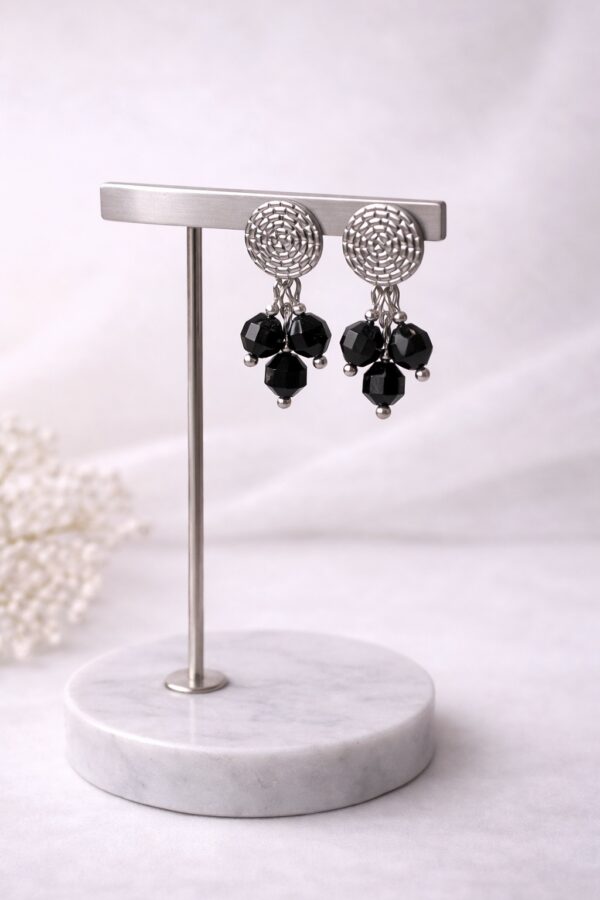 Kolczyki z czarnym turmalinem